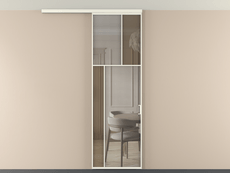 Перегородка Mosaic вдоль стены на потолок 1 створка